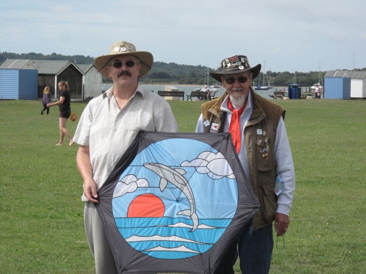 Harry & Dicky with a very special gift from Ron Dell