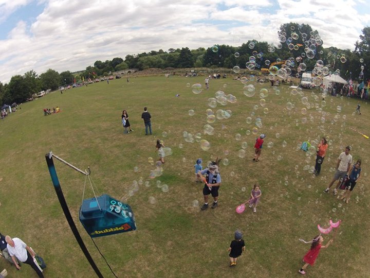 Keith's forever blowing bubbles! Teston August 2013